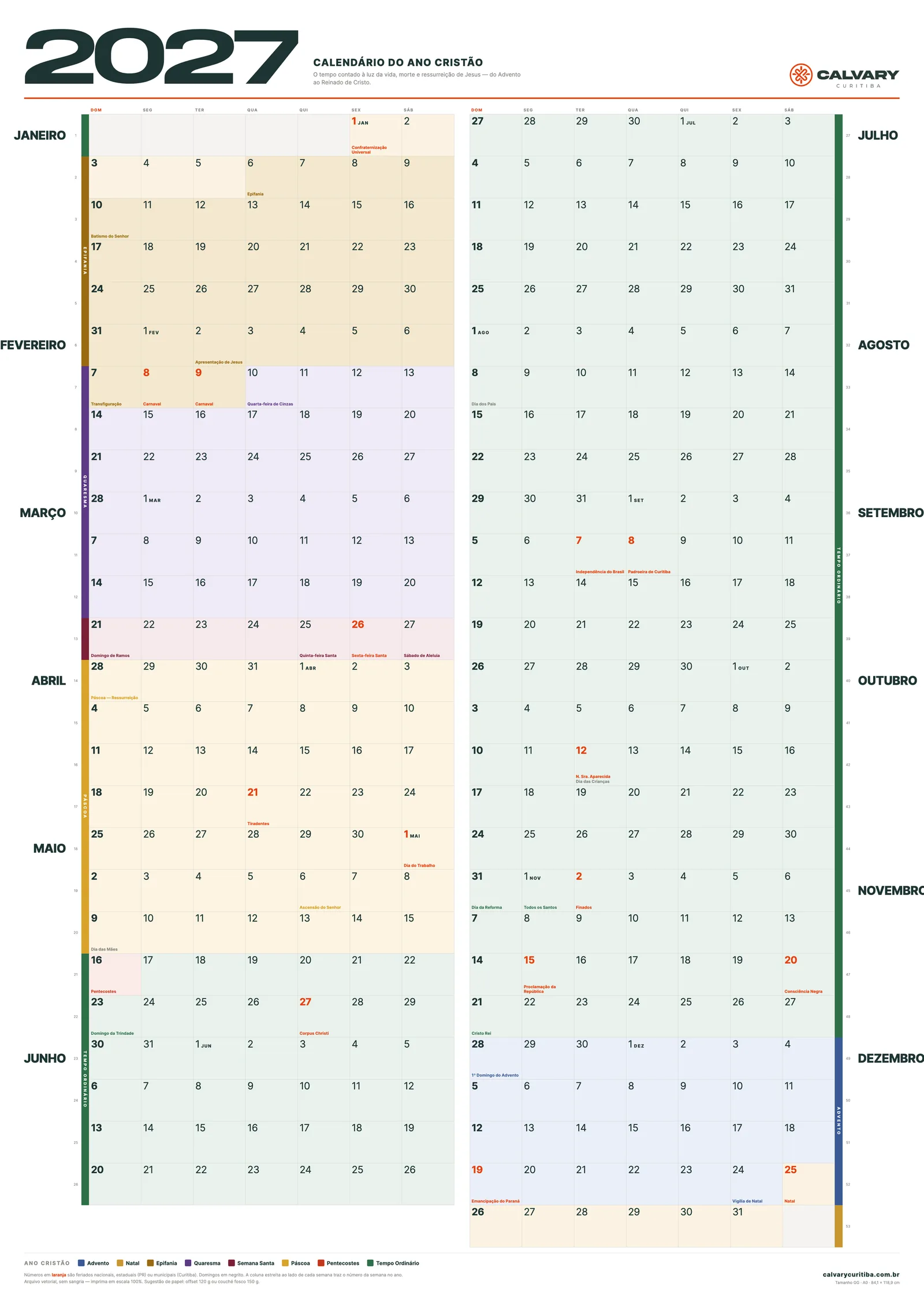 Calendário do Ano Cristão 2027